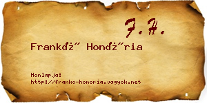 Frankó Honória névjegykártya